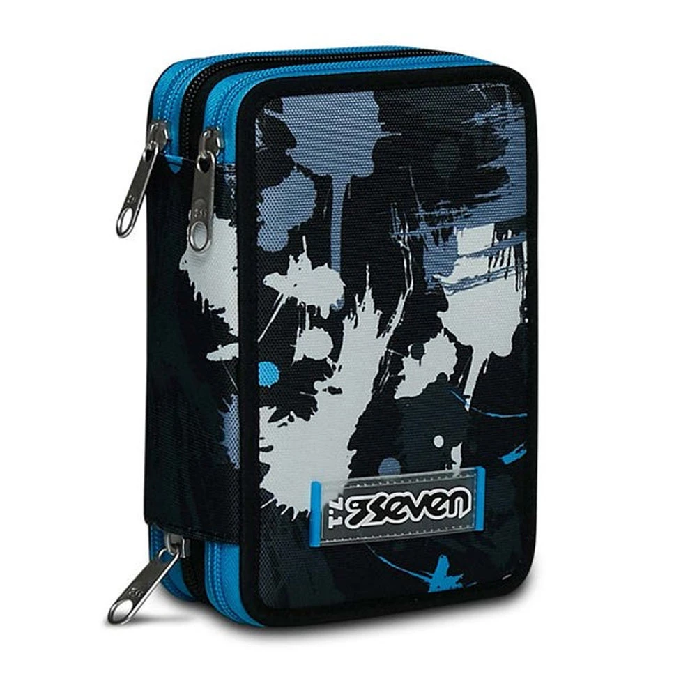 Astuccio 3 Zip Seven Colour Jet Boy Scuola Elementare