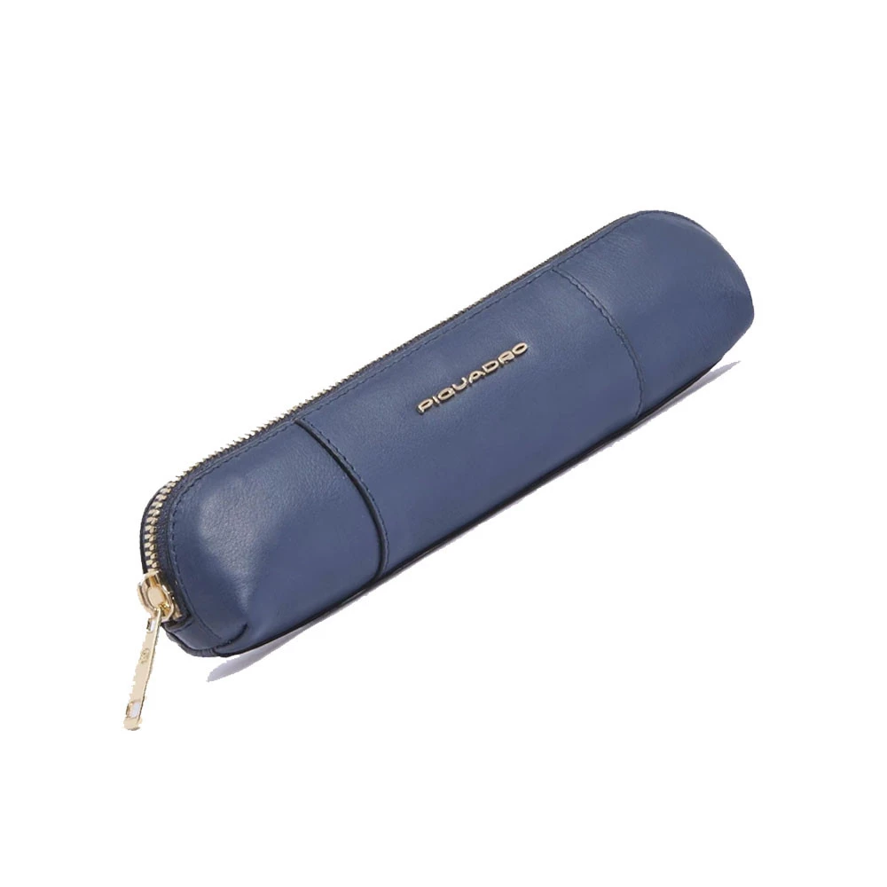Astuccio Portapenne in Pelle Piccolo Piquadro Blu Mare AC6474W92