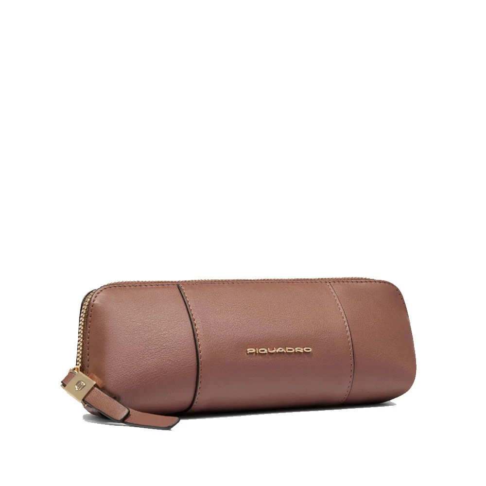 Astuccio Portapenne in Pelle Medio Piquadro Marrone AC6475W92