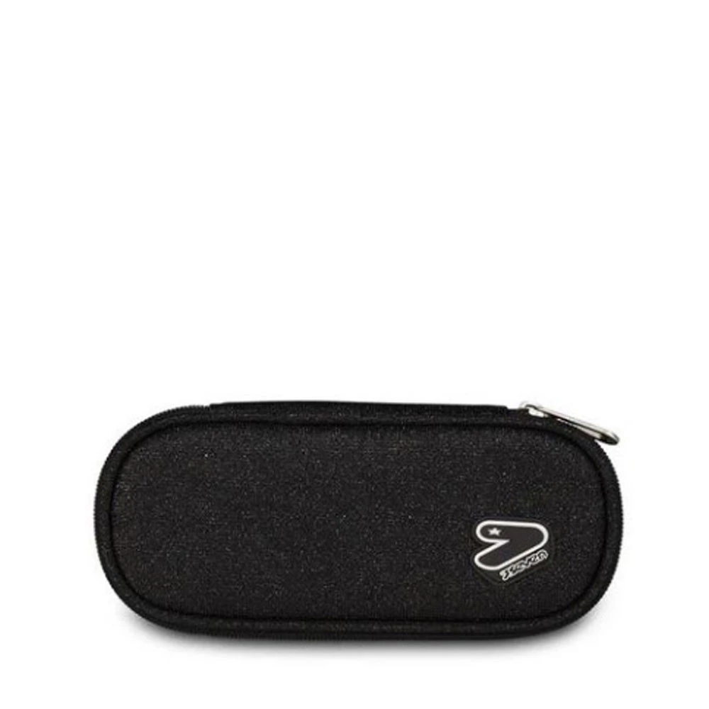 Astuccio Seven Round Plus Shiny Tech Nero Portapenne Scuola