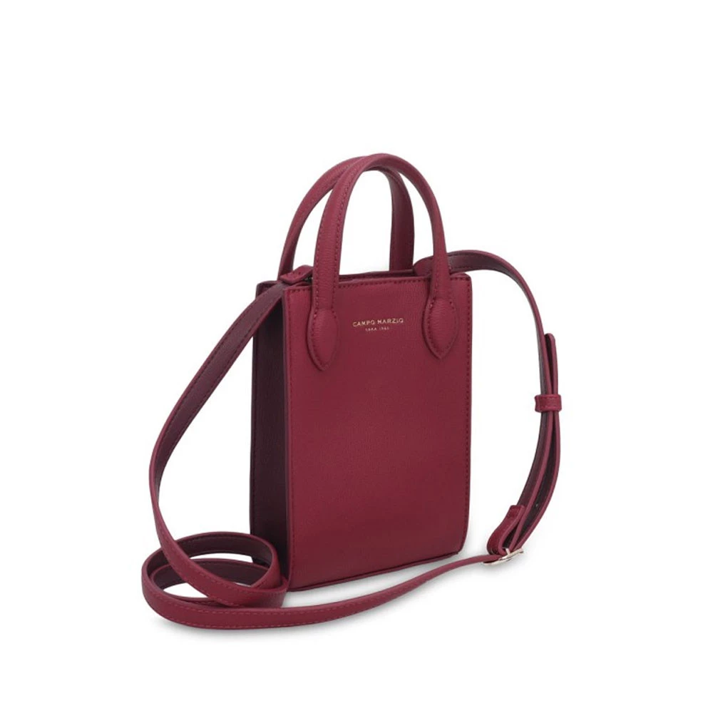 Borsa Mini Verticale Edwina con Tracolla Campo Marzio Bordeaux