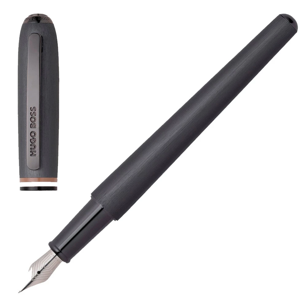 Penna Stilografica Regalo Hugo Boss Contour Iconic in Alluminio 