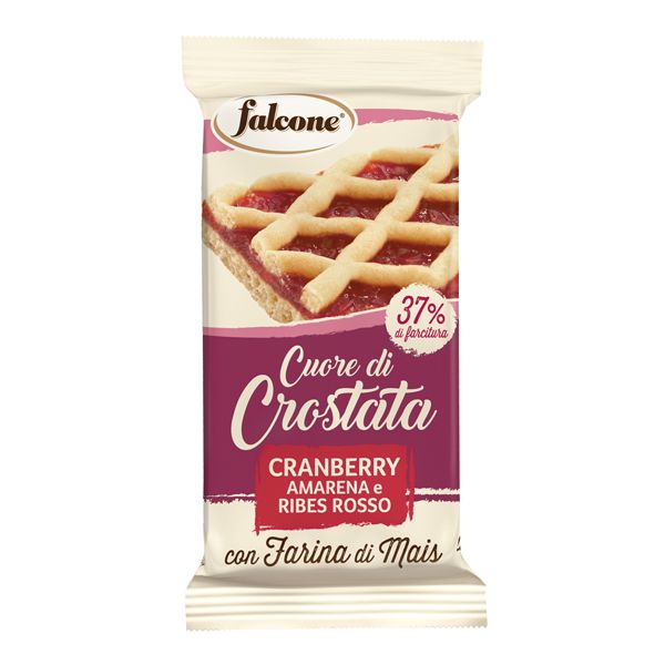 Cuor di crostata cranberry, amarena e ribes rosso - 60 gr - Falcone