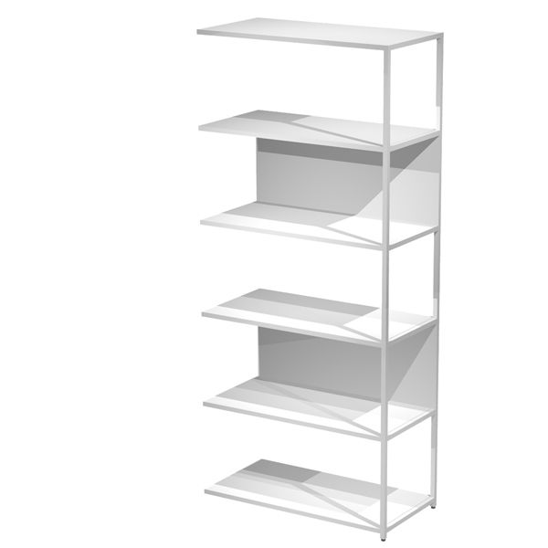 Modulo aggiuntivo per libreria Modular - 90 x 44 x 200 cm - struttura metal bianco - bianco - Artexport