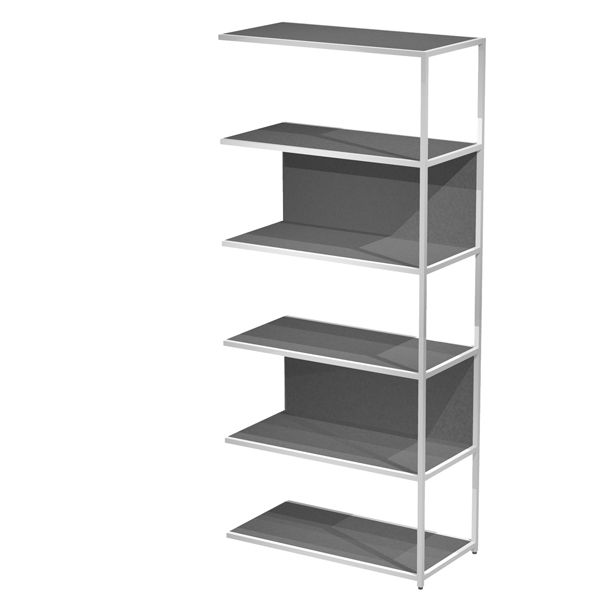 Modulo aggiuntivo per libreria Modular - 90 x 44 x 200 cm - struttura metal bianco - antracite - Artexport