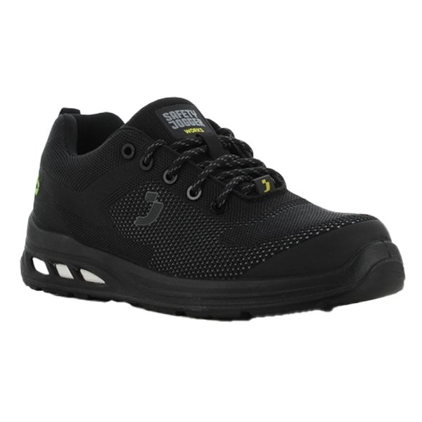 Calzatura bassa da lavoro Ecofitz S1P LOW - maglia riciclata - numero 35 - nero - Safety Jogger