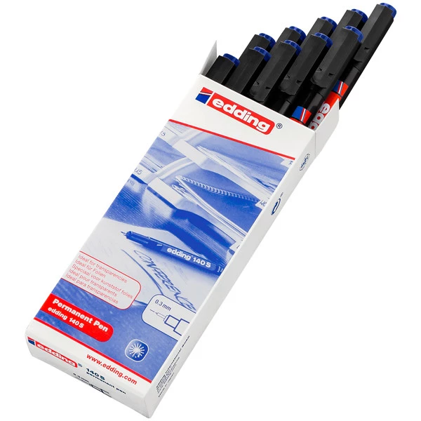 Marcatore permanente 140 S - punta 0,3 mm - blu - Edding