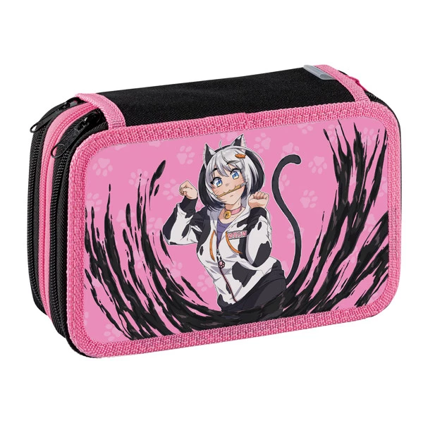 Astuccio 3 Zip Manga - 13 x 20 x 7,5 cm - fantasie assortite - Favorit