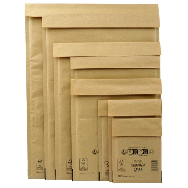 Busta imbottita Mail Lite Gold - A (11 x 16 cm) - avana - Sealed Air - conf. risparmio 100 pezzi