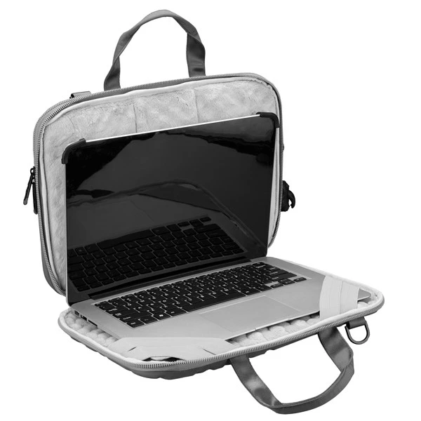 Borsa porta notebook Vacallo 16" - PET - grigio chiaro - Swiss