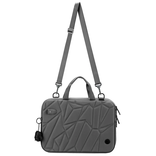 Borsa porta notebook Vacallo 16" - PET - grigio chiaro - Swiss