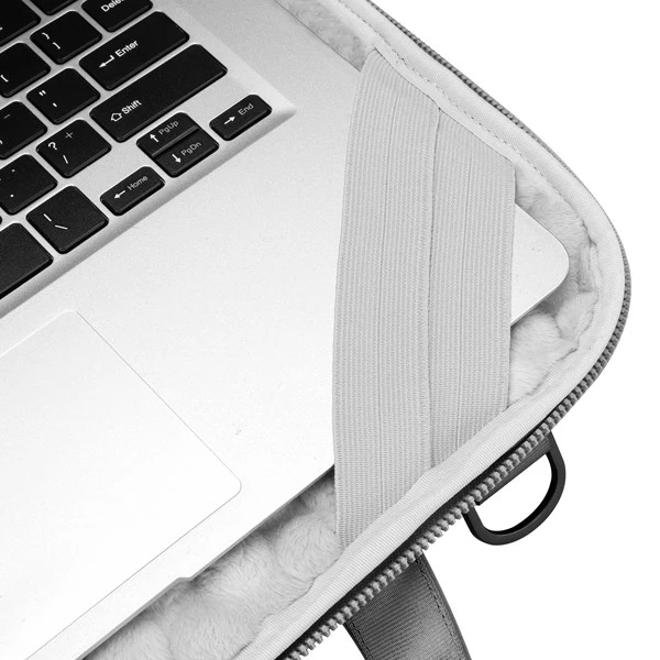 Borsa porta notebook Vacallo 16" - PET - grigio chiaro - Swiss