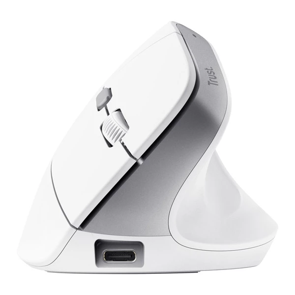 Mouse Ergonomico Bayo II wireless - bianco - Trust