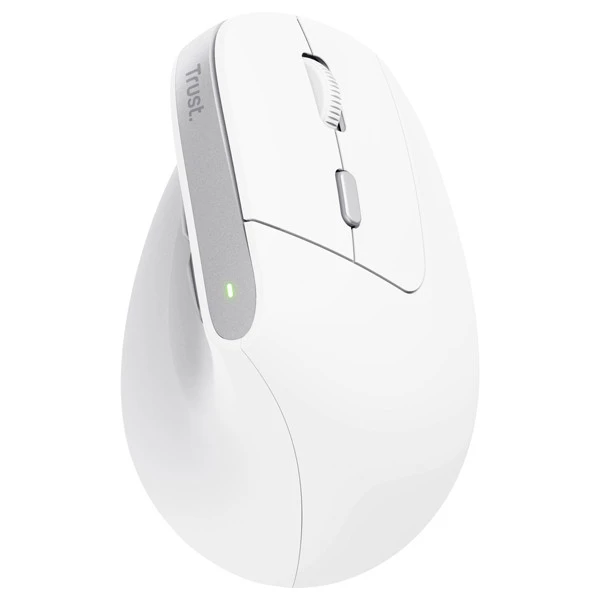 Mouse Ergonomico Bayo II wireless - bianco - Trust