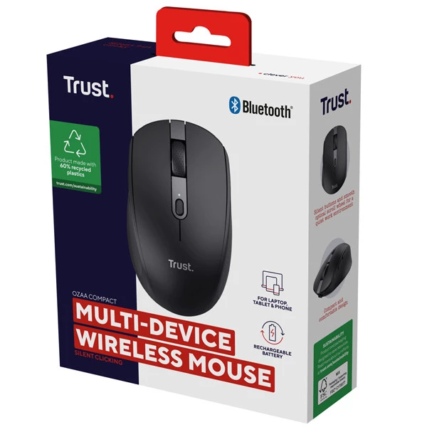 Mouse OZAA wireless - nero - Trust