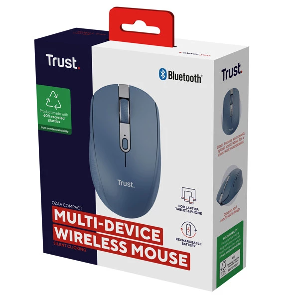 Mouse OZAA wireless - blu- Trust