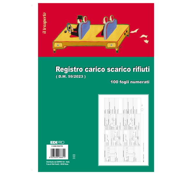 Registro carico/scarico rifiuti - 21,5 x 29,7cm - 100pg - Edipro