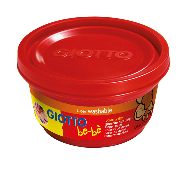 Supercolori a dita - 100 ml - rosso, blu, giallo - Giotto bebe - conf. 3 pezzi