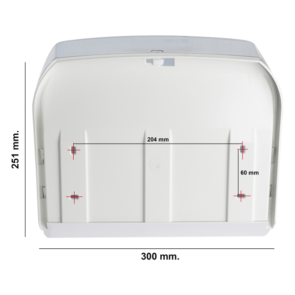 Dispenser per asciugamani in rotolo/fogli - 30x19,5x25,1 cm 