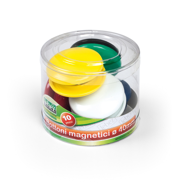 Bottoni magnetici tondi - diametro 4 cm - colori assortiti 