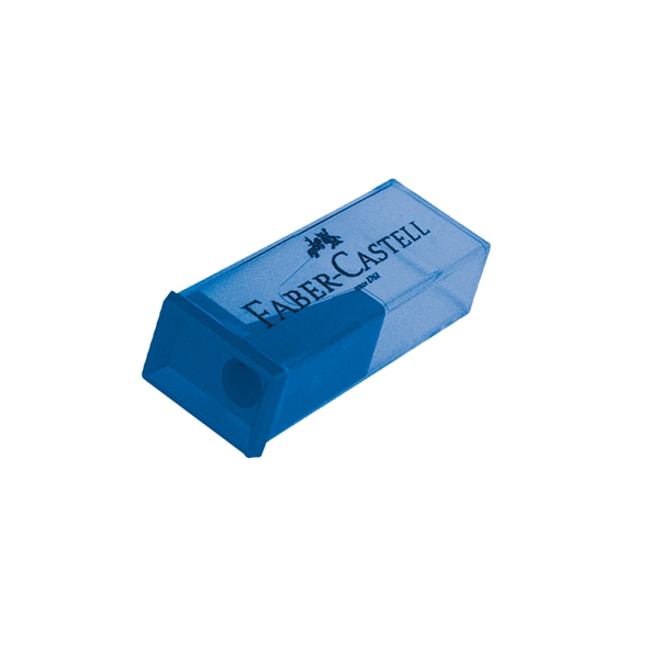 Temperamatite con contenitore - 1 foro - Faber Castell - conf.