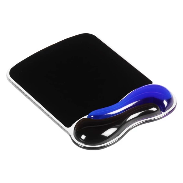 Tappetino mouse duo gel wave - blu nero - kensigton