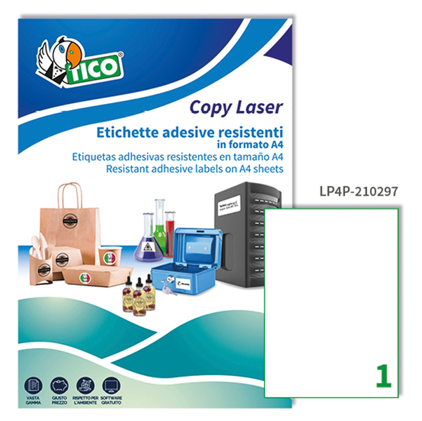 Etichette adesive LP4P - permanenti - per stampanti laser - 210