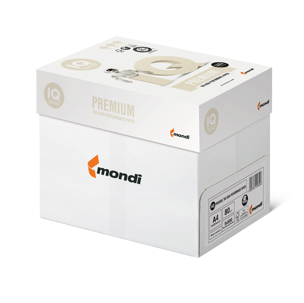 Carta IQ Premium - A4 - 90 gr - bianco - Mondi - conf. 500 fogli