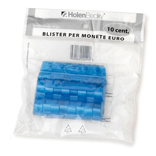 Blister portamonete - 10 cent - fascia blu - Iternet - sacchetto da 100  blister - SCRIBA S.r.L.