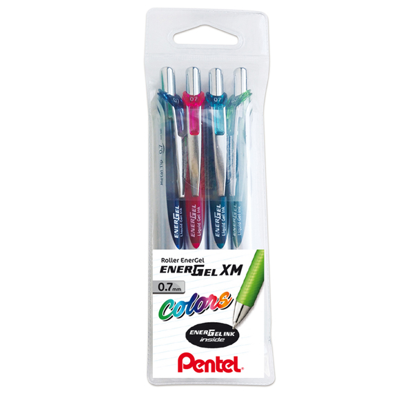 Roller a scatto Energel XM Click - punta 0,7 mm - blu - Pentel