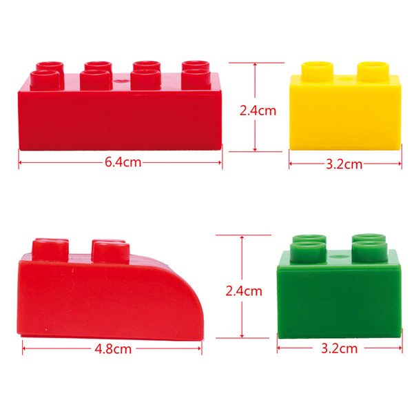 Mattoncini e accessori Midi da costruzione - in ABS - colori assortiti - CWR - bauletto da 188 pezzi