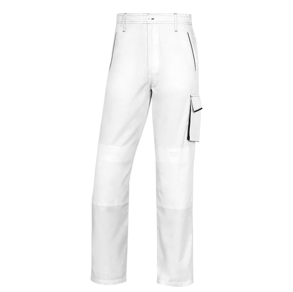 Pantalone da lavoro Panostyle M6PAN - sargia/poliestere/cotone - bianco/grigio - taglia M - Deltaplus