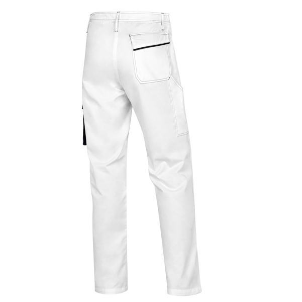 Pantalone da lavoro Panostyle M6PAN - sargia/poliestere/cotone - bianco/grigio - taglia L - Deltaplus