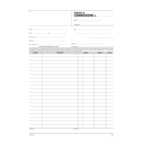 Blocco proposte commissione - 33/33/33 copie autoricopianti - 29,7 x 21,5 cm - DU1672C3300 - Data Ufficio