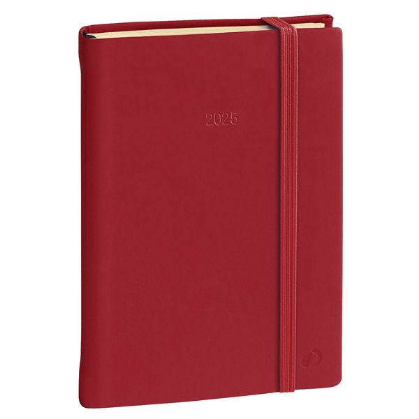 Agenda giornaliera Daily Pocket Prestige Silk 2025 - 8,5 x 13 cm - bordeaux - Quo Vadis