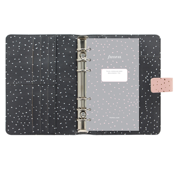 Organiser Confetti - f.to A5 - 233 x 217 x 46 mm - con cinturino - rosa - Filofax