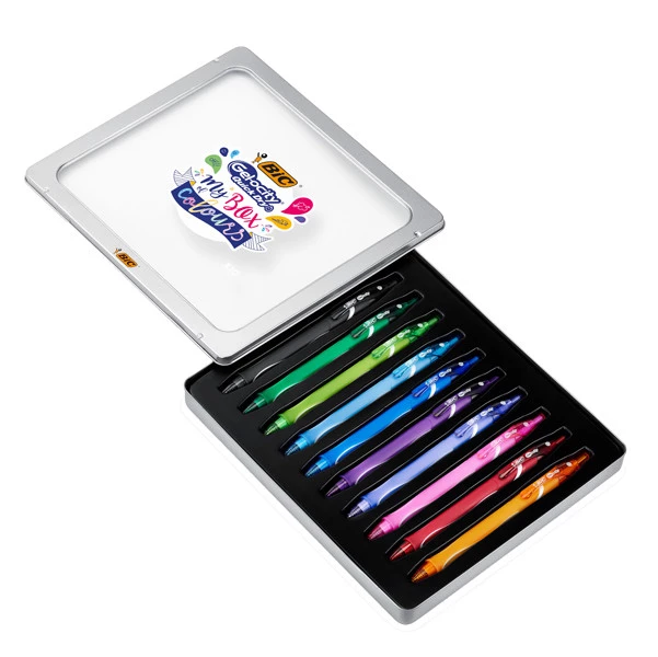 Penna a sfera Gelocity quick dry - punta 0,7mm - colori assortiti - BIC - astuccio 10 pezzi