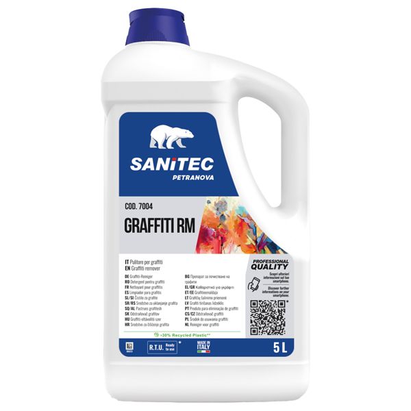 Solvente pulitore Graffiti RM - per graffitti, inchiostri e vernici - 5 L - Sanitec