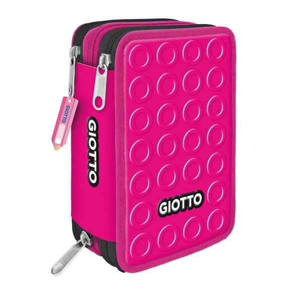 Astuccio 3 zip collezione Stilnovo - 19,5 x 7,5 x 12,9 cm - PL- colori neon assortiti - Giotto