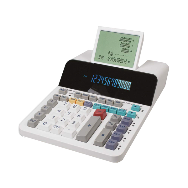 Calcolatrice scrivente mini EL1611V - 191x99x42 mm - 12 cifre - Bianc
