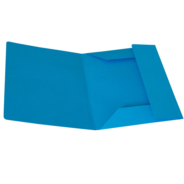 Cartellina 3 lembi - 200 gr - cartoncino bristol - azzurro 