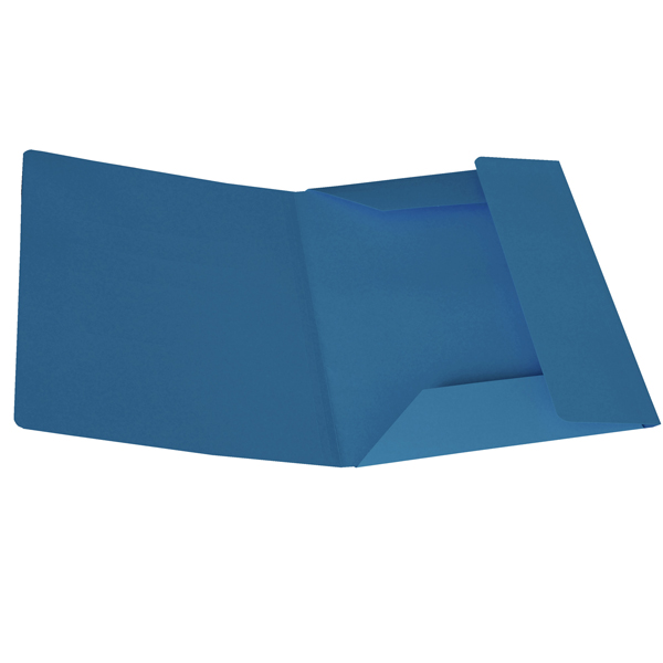 Cartellina 3 lembi - 200 gr - cartoncino bristol - blu 