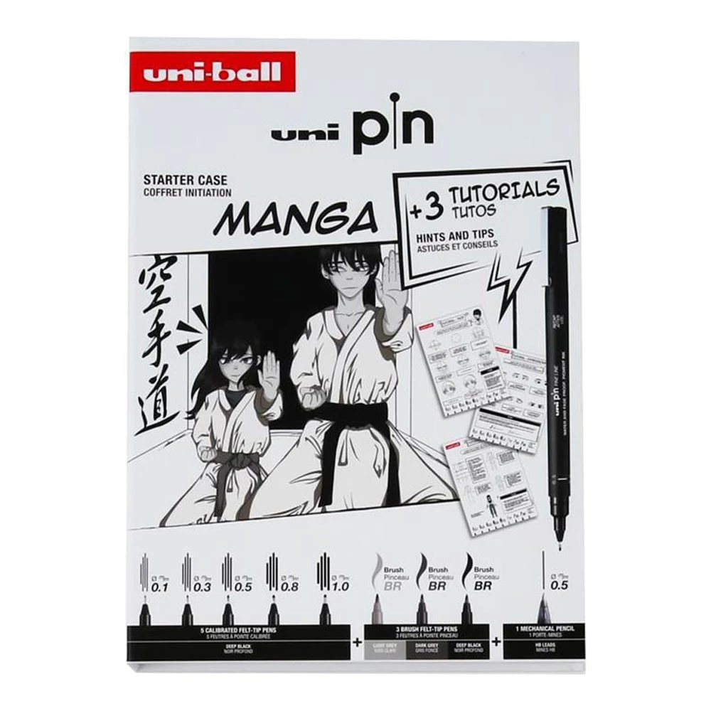 Uni Pin Starter Kit Disegno Manga 8 Pezzi Uni-Ball