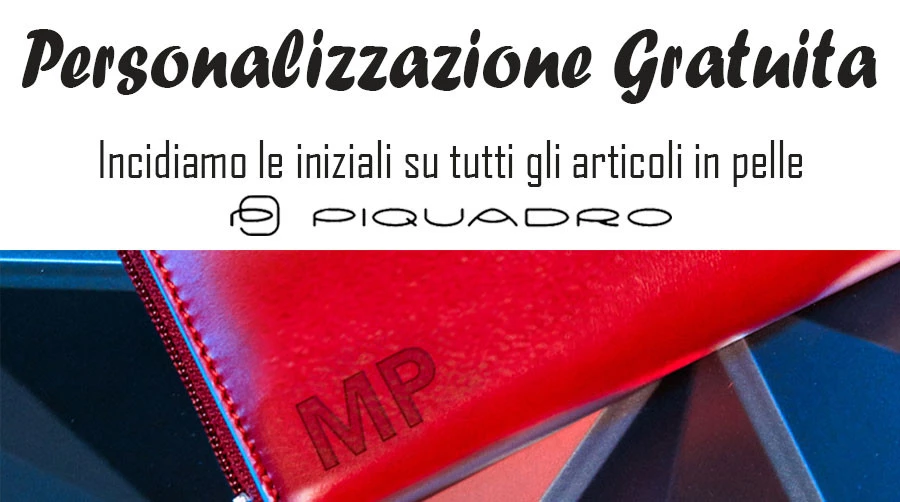 Personalizzazione Gratuita Piquadro | Incisione Iniziali Pelle | Lema
