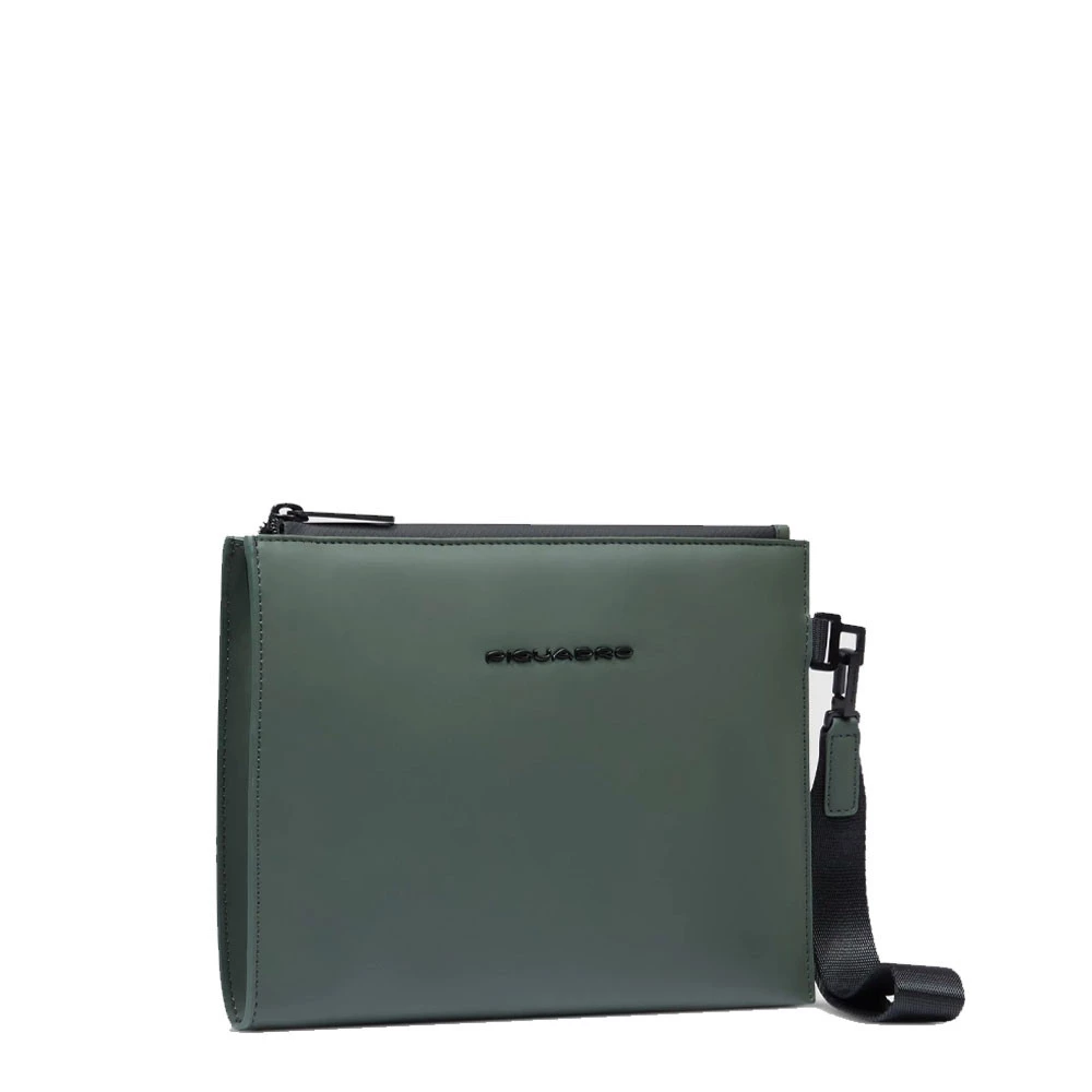 Pochette Piatta Tessuto Gommato Piquadro Corner 2.0 Verde AC6833C2OW