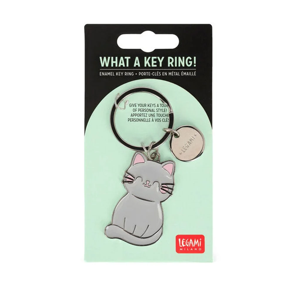 Portachiavi Metallo Smaltato Gatto Legami What a Key Ring!