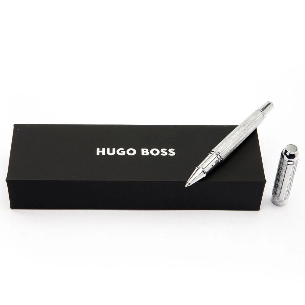 Penna Roller Regalo Hugo Boss Elemental Silver in Ottone